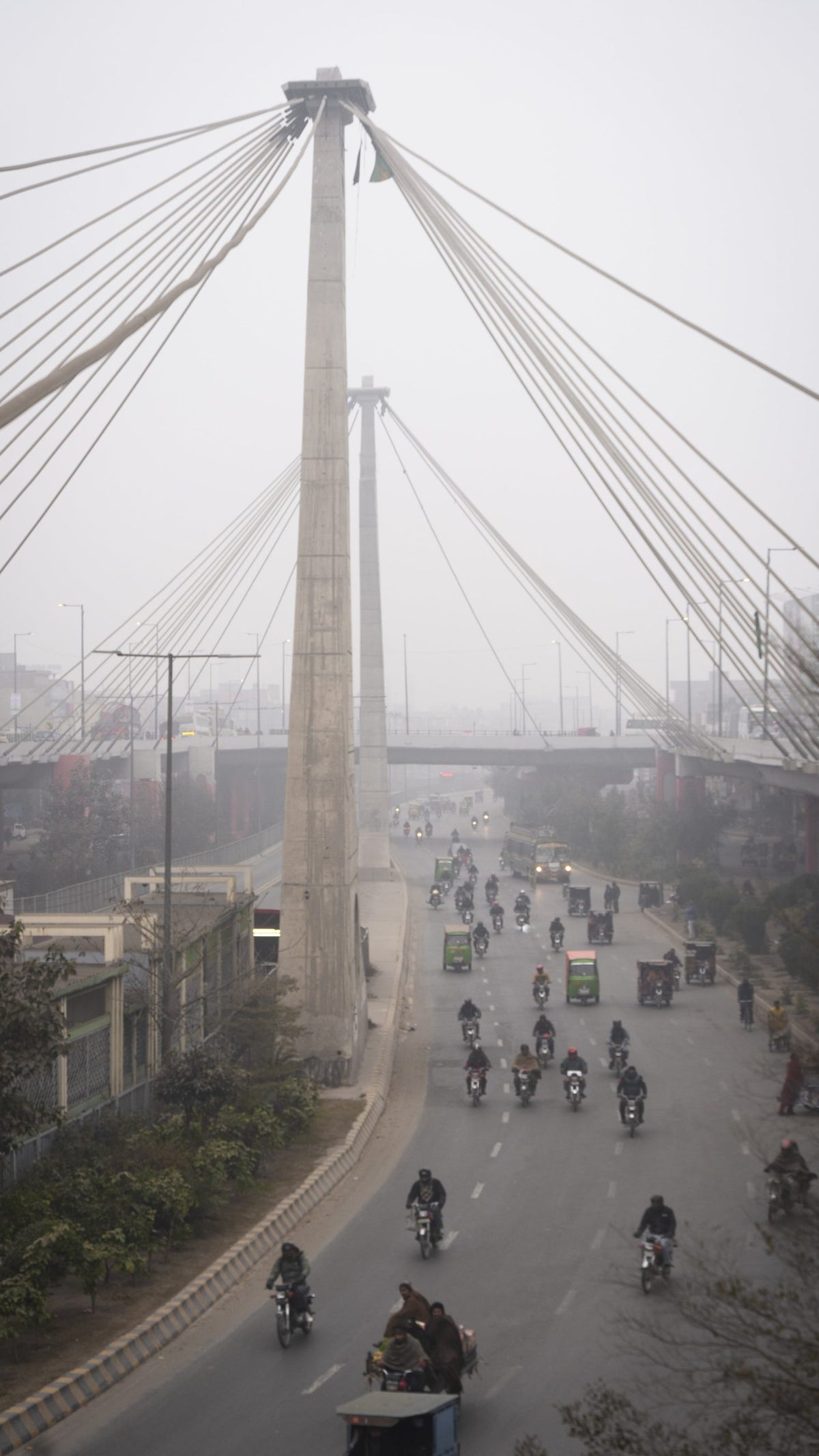 Top view of Lahore in the morning