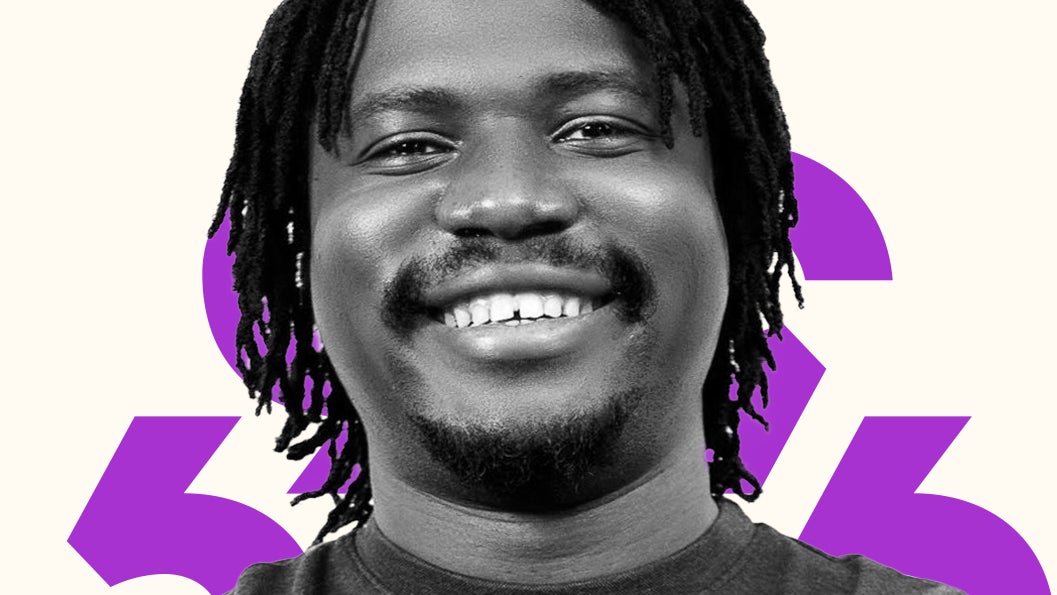 A photo of Wiza Jalakasi against a purple and cream background.