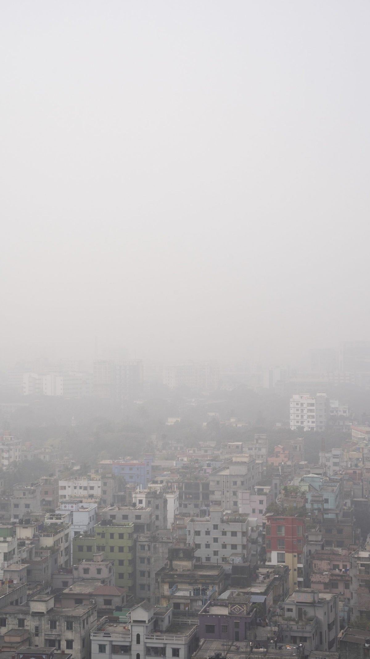 Top view of Dhaka in the winter morning